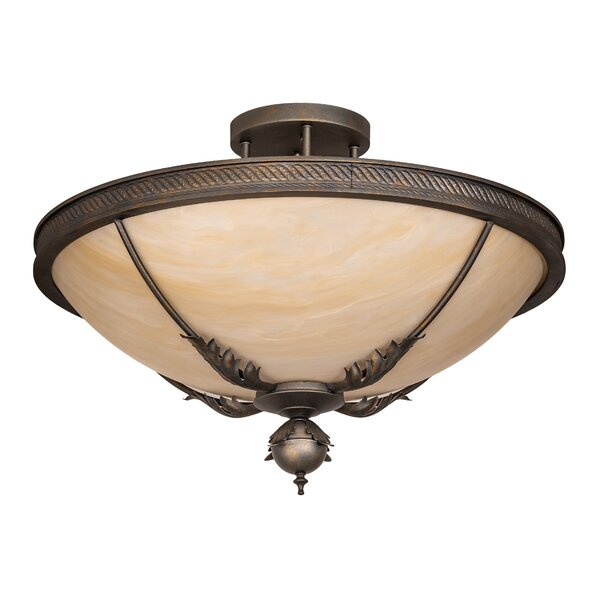 Meyda Lighting Hoja Idalight Semi Flush Mount Wayfair Canada